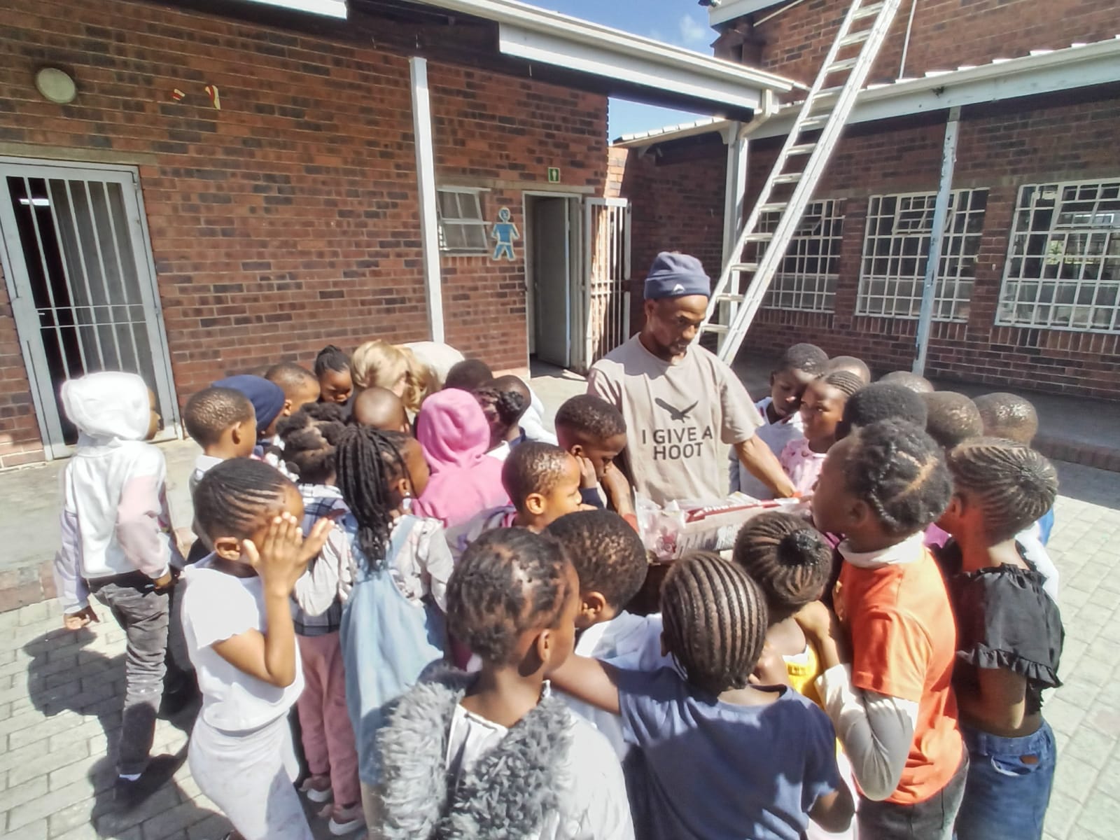 Thuso Thaba with grade 2's at Tirisano Mmogo Primary School.jpeg