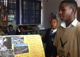 Owl presentation by kids from Alexandra Township